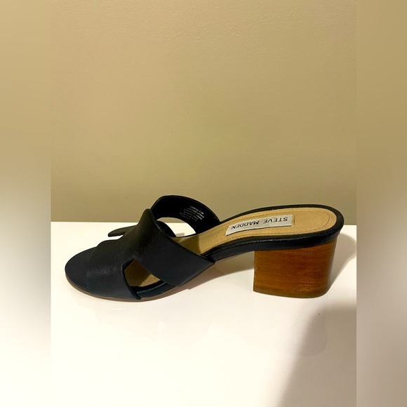 Steve by Steven Madden Foreva Block-Heel Sandals Black Size 5.5 - Picture 6 of 11